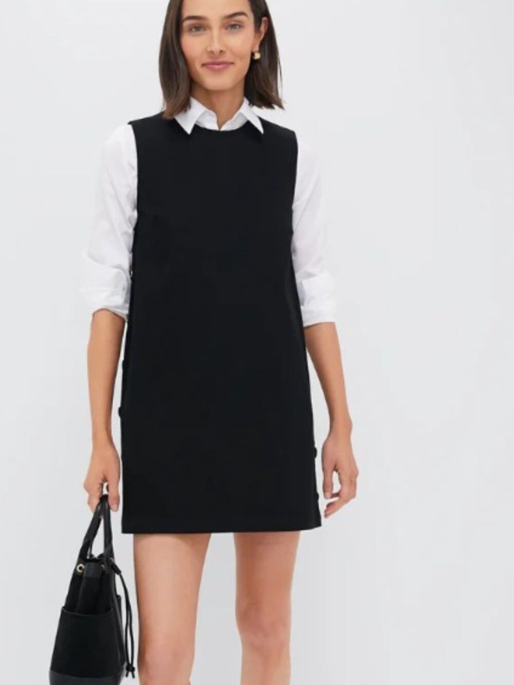 Tuckernuck Black Twill Button Bitsy Dress by Hyacinth House | XS | NWT - Picture 4 of 11
